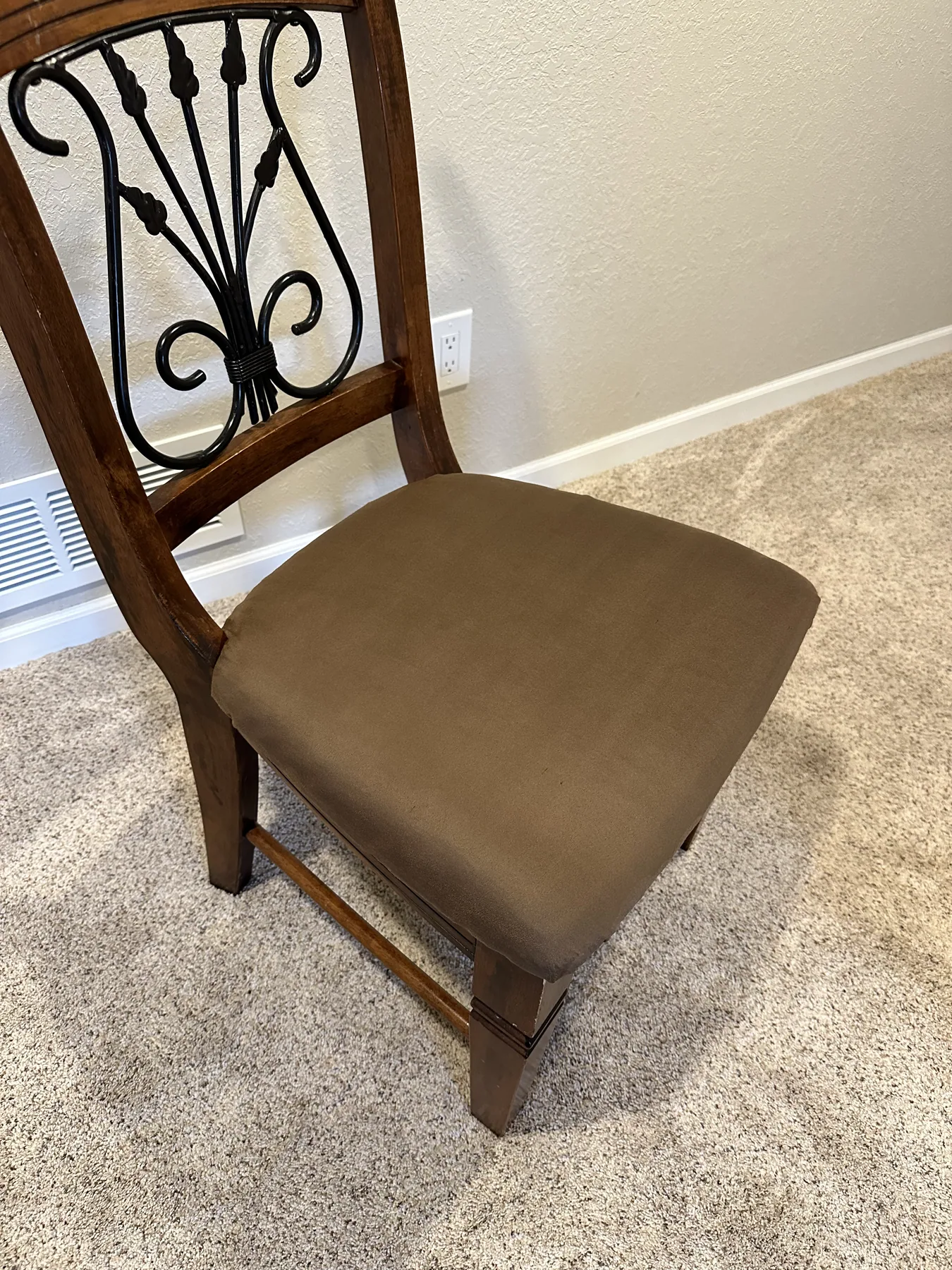 Same dining chair seat clean after dry cleaning